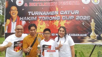 Congrats…!!! Ivanovic Sembiring Juara 1 Turnamen Catur Hakim Torong Cup 2025