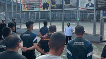 Kunjungi Rutan Kabanjahe,Dirkeswat Ditjenpas Pimpin Apel Pagi dan Penguatan Tugas dan Fungsi
