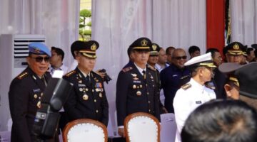 Perkuat Sinergi, Karutan Kelas I Medan Hadiri Upacara Dan Syukuran Hari Bhayangkara KE-79 Di Mapolda Sumut